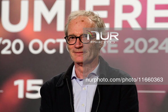 Portrait of Claude Mourieras at the opening night of the Lumiere festival in Lyon, France, on October 12, 2024. 