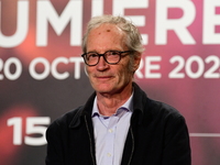 Portrait of Claude Mourieras at the opening night of the Lumiere festival in Lyon, France, on October 12, 2024. (