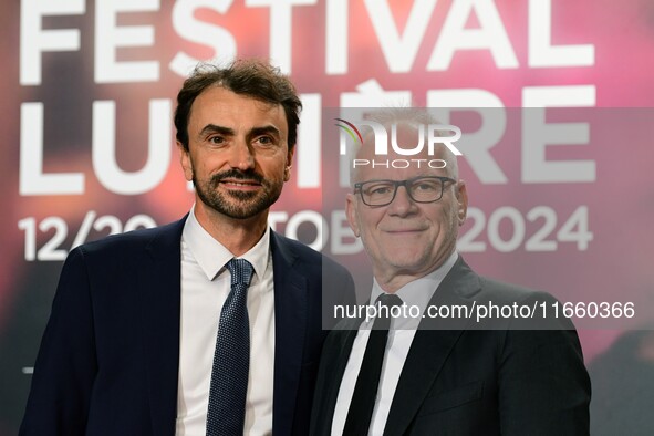 Portrait of Gregory Doucet and Thierry Fremaux at the opening night of the Lumiere festival in Lyon, France, on October 12, 2024. 