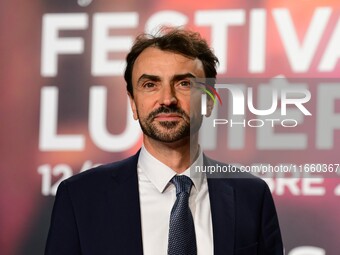 Portrait of Gregory Doucet at the opening night of the Lumiere festival in Lyon, France, on October 12, 2024. (