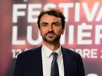 Portrait of Gregory Doucet at the opening night of the Lumiere festival in Lyon, France, on October 12, 2024. (