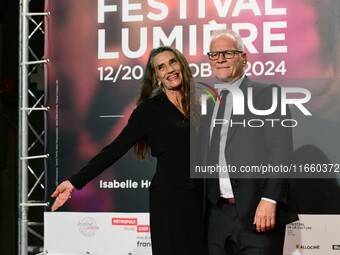 Thierry Fremaux and Angela Molina attend the opening night of the Lumiere festival in Lyon, France, on October 12, 2024. (