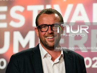 Portrait of Cedric Van Styvendael at the opening night of the Lumiere festival in Lyon, France, on October 12, 2024. (