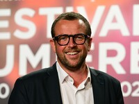 Portrait of Cedric Van Styvendael at the opening night of the Lumiere festival in Lyon, France, on October 12, 2024. (