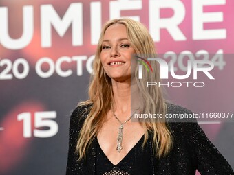 Portrait of actress Vanessa Paradis at the opening night of the Lumiere festival in Lyon, France, on October 12, 2024. (