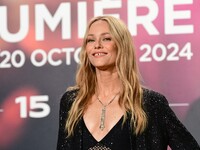 Portrait of actress Vanessa Paradis at the opening night of the Lumiere festival in Lyon, France, on October 12, 2024. (