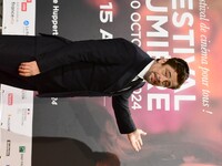 Portrait of actor Benicio Del Toro at the opening night of the Lumiere festival in Lyon, France, on October 12, 2024. (