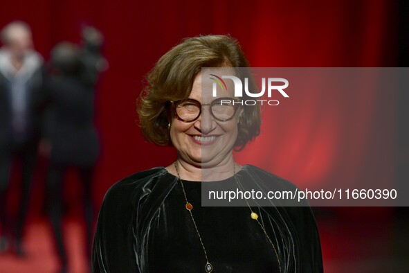 Portrait of Anne Le Ny at the opening night of the Lumiere festival in Lyon, France, on October 12, 2024. 