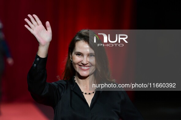 Portrait of Virginie Ledoyen at the opening night of the Lumiere festival in Lyon, France, on October 12, 2024. 