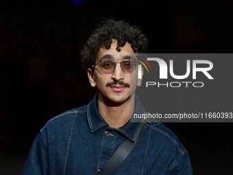 Portrait of Younes Boucif at the opening night of the Lumiere festival in Lyon, France, on October 12, 2024. (