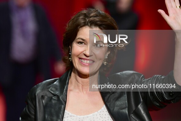 Portrait of Irene Jacob at the opening night of the Lumiere festival in Lyon, France, on October 12, 2024. 