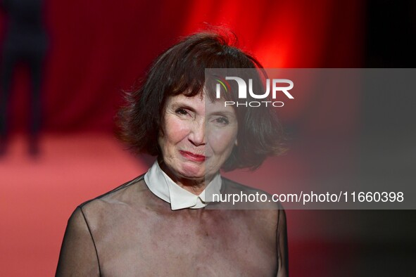 Portrait of actress Sabine Azema at the opening night of the Lumiere festival in Lyon, France, on October 12, 2024. 