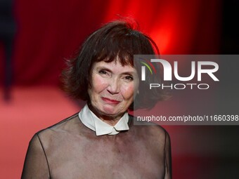 Portrait of actress Sabine Azema at the opening night of the Lumiere festival in Lyon, France, on October 12, 2024. (