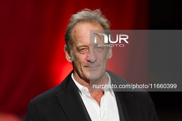 Portrait of actor Vincent Lindon at the opening night of the Lumiere festival in Lyon, France, on October 12, 2024. 