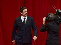 Portrait of actor Benicio Del Toro at the opening night of the Lumiere festival in Lyon, France, on October 12, 2024. (