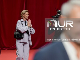 Portrait of actress Alexandra Lamy at the opening night of the Lumiere festival in Lyon, France, on October 12, 2024. (