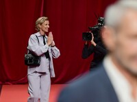 Portrait of actress Alexandra Lamy at the opening night of the Lumiere festival in Lyon, France, on October 12, 2024. (