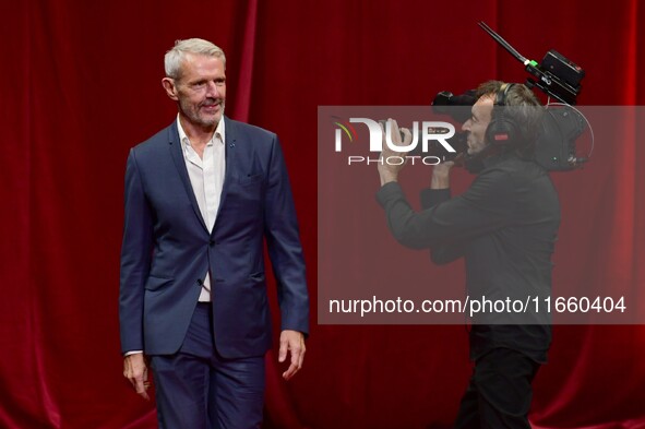 Portrait of actor Lambert Wilson at the opening night of the Lumiere festival in Lyon, France, on October 12, 2024. 