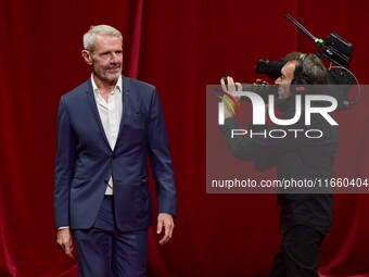 Portrait of actor Lambert Wilson at the opening night of the Lumiere festival in Lyon, France, on October 12, 2024. (