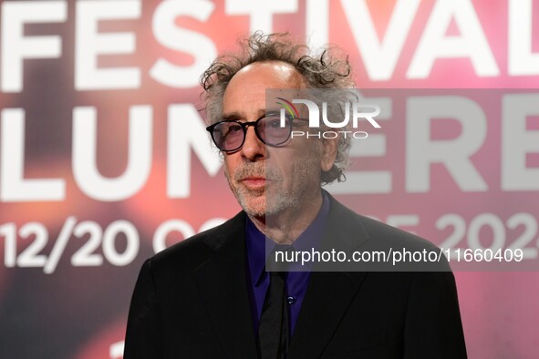 Portrait of Tim Burton at the opening night of the Lumiere festival in Lyon, France, on October 12, 2024. 