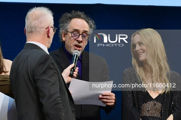 Portrait of Tim Burton at the opening night of the Lumiere festival in Lyon, France, on October 12, 2024. 