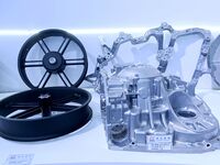 An exhibitor displays magnesium alloy products at the 9th China Advanced Materials Industry Expo 2024 in Qingdao, China, on October 12, 2024...