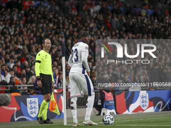 Noni Madueke of England participates in the football game between England and Greece for the UEFA Nations League 2024/25 League B Group B2 m...