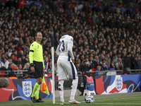 Noni Madueke of England participates in the football game between England and Greece for the UEFA Nations League 2024/25 League B Group B2 m...