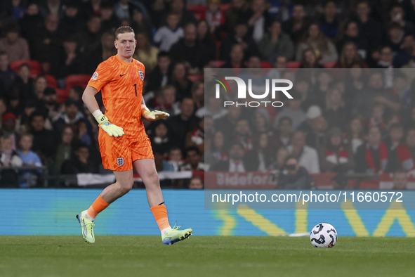 Goalkeeper Jordan Pickford of England during the football game between England and Greece for the UEFA Nations League 2024/25 League B Group...