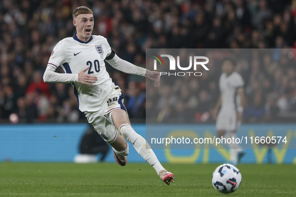 Cole Palmer of England is in action during the football game between England and Greece for the UEFA Nations League 2024/25 League B Group B...