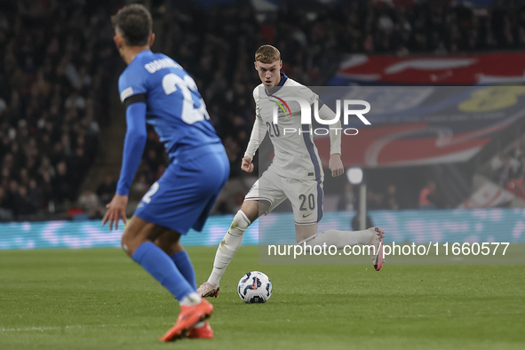 Cole Palmer of England is in action during the football game between England and Greece for the UEFA Nations League 2024/25 League B Group B...