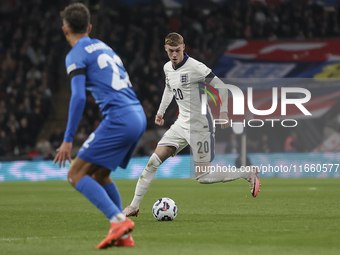 Cole Palmer of England is in action during the football game between England and Greece for the UEFA Nations League 2024/25 League B Group B...