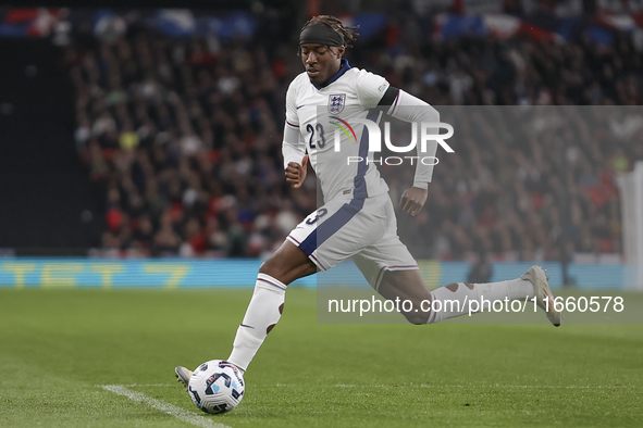 Noni Madueke of England plays during the football game between England and Greece for the UEFA Nations League 2024/25 League B Group B2 matc...