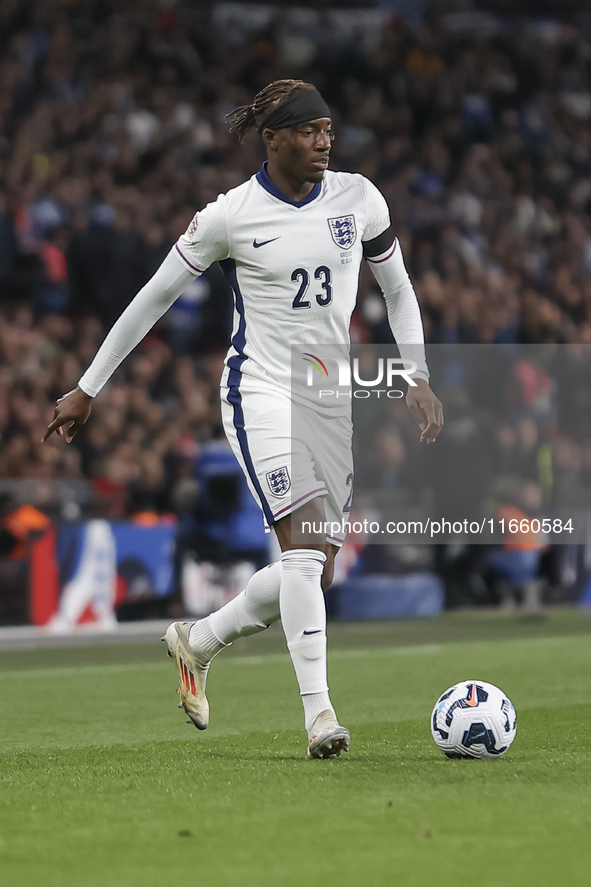 Noni Madueke of England plays during the football game between England and Greece for the UEFA Nations League 2024/25 League B Group B2 matc...