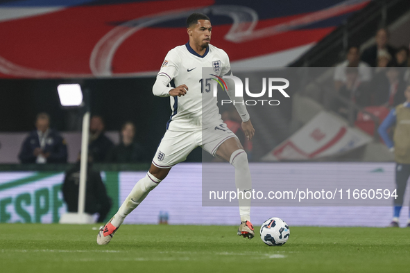 Levi Colwill of England plays with the ball during the football game between England and Greece for the UEFA Nations League 2024/25 League B...