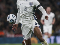 Jude Bellingham of England plays with the ball during the football game between England and Greece for the UEFA Nations League 2024/25 Leagu...