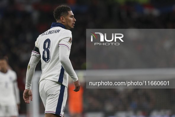 Jude Bellingham of England participates in the football game between England and Greece for the UEFA Nations League 2024/25 League B Group B...