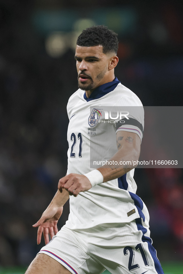 Dominic Solanke of England participates in the football game between England and Greece for the UEFA Nations League 2024/25 League B Group B...