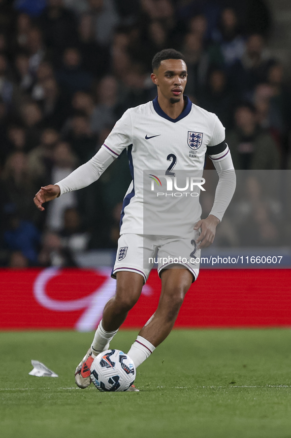 Trent Alexander-Arnold of England has the ball during the football game between England and Greece for the UEFA Nations League 2024/25 Leagu...