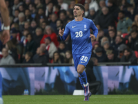 Petros Mantalos of Greece participates in the football game between England and Greece for the UEFA Nations League 2024/25 League B Group B2...