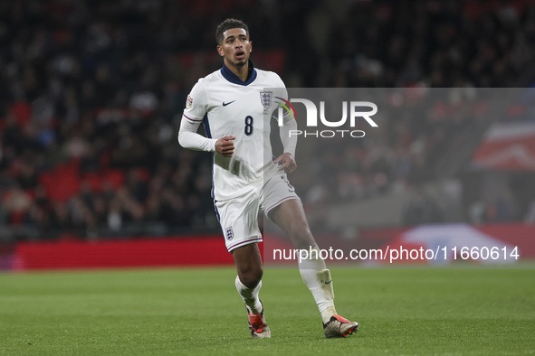 Jude Bellingham of England participates in the football game between England and Greece for the UEFA Nations League 2024/25 League B Group B...