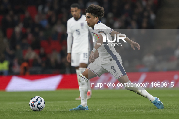 Rico Lewis of England plays with the ball during the football game between England and Greece for the UEFA Nations League 2024/25 League B G...