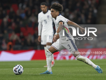 Rico Lewis of England plays with the ball during the football game between England and Greece for the UEFA Nations League 2024/25 League B G...