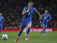 Konstantinos Koulierakis of Greece runs for the ball during the football game between England and Greece for the UEFA Nations League 2024/25...