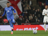 Vangelis Pavlidis of Greece participates in the football game between England and Greece for the UEFA Nations League 2024/25 League B Group...