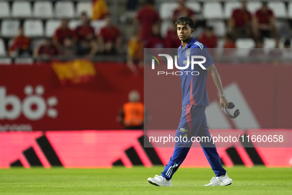 Lamine Yamal right winger of Spain and FC Barcelona  prior the UEFA Nations League 2024/25 League A Group A4 match between Spain and Denmark...