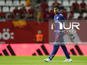 Lamine Yamal right winger of Spain and FC Barcelona  prior the UEFA Nations League 2024/25 League A Group A4 match between Spain and Denmark...