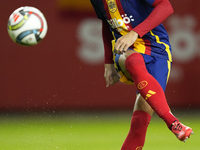 Alvaro Morata centre-forward of Spain and AC Milan during the warm-up before the UEFA Nations League 2024/25 League A Group A4 match between...