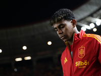 Lamine Yamal right winger of Spain and FC Barcelona  prior the UEFA Nations League 2024/25 League A Group A4 match between Spain and Denmark...