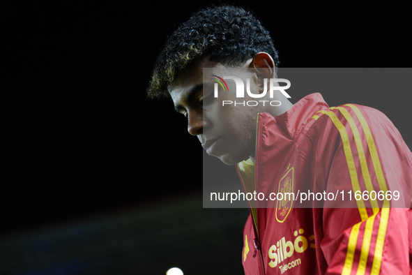 Lamine Yamal right winger of Spain and FC Barcelona  prior the UEFA Nations League 2024/25 League A Group A4 match between Spain and Denmark...